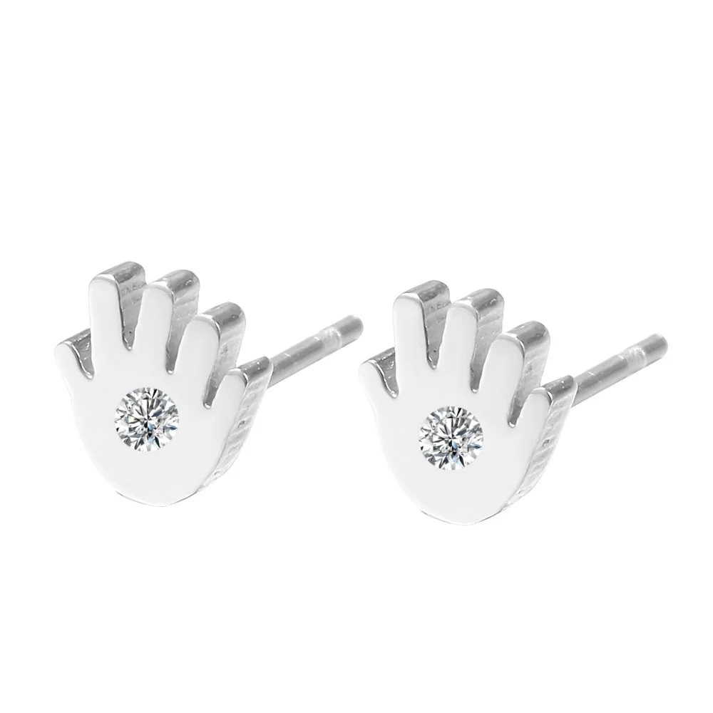 

Heart Crystal Love Earrings Gold Color And Silver Color Stainless Steel Cheap Heart Stud Earrings