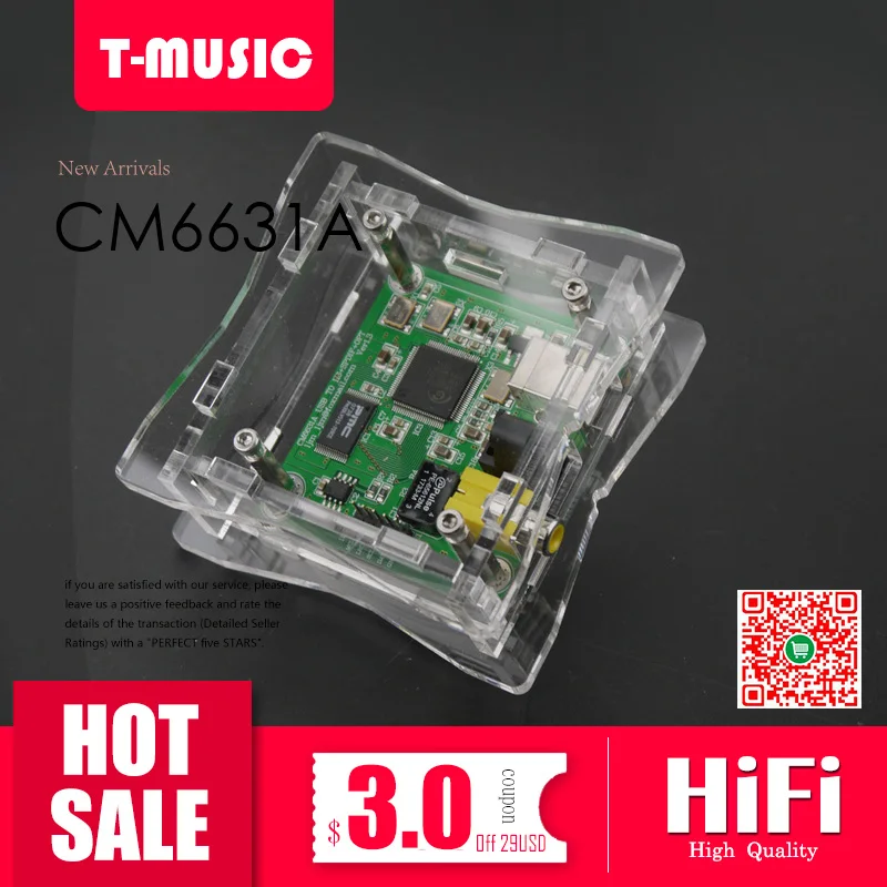 

Hifi CM6631A USB Digital interface DAC To SPDIF Coaxial optical output
