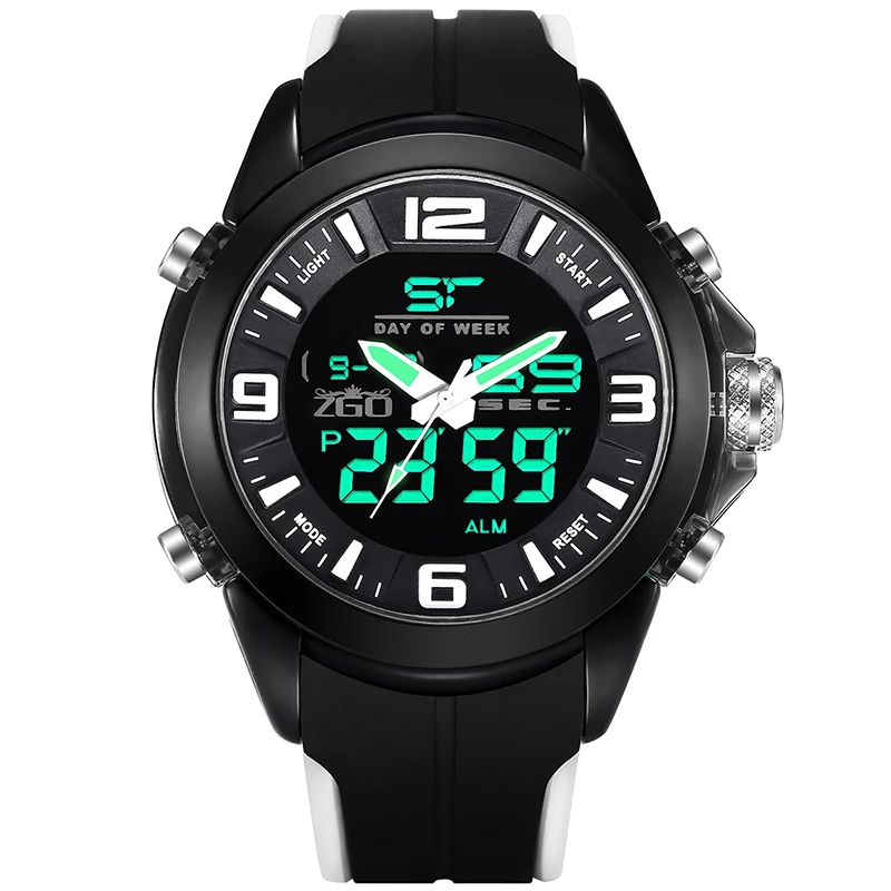 

Zgo Mens Military Multifunction Digital Watch Electronic LED Back Light Waterproof Sports Wrist Watch