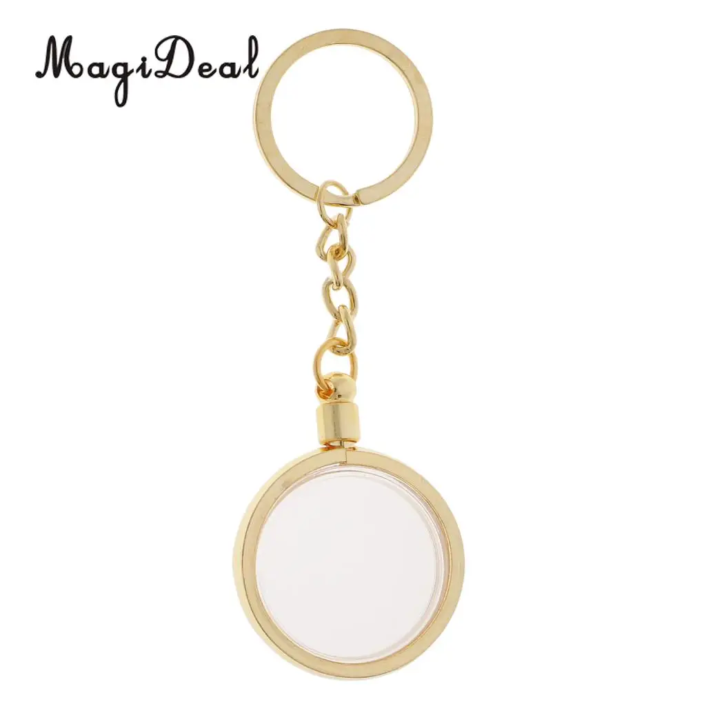 3x Coin Holder Keychain 30mm Souvenir Commemorative Coin Keyring Collection Boxes Portable