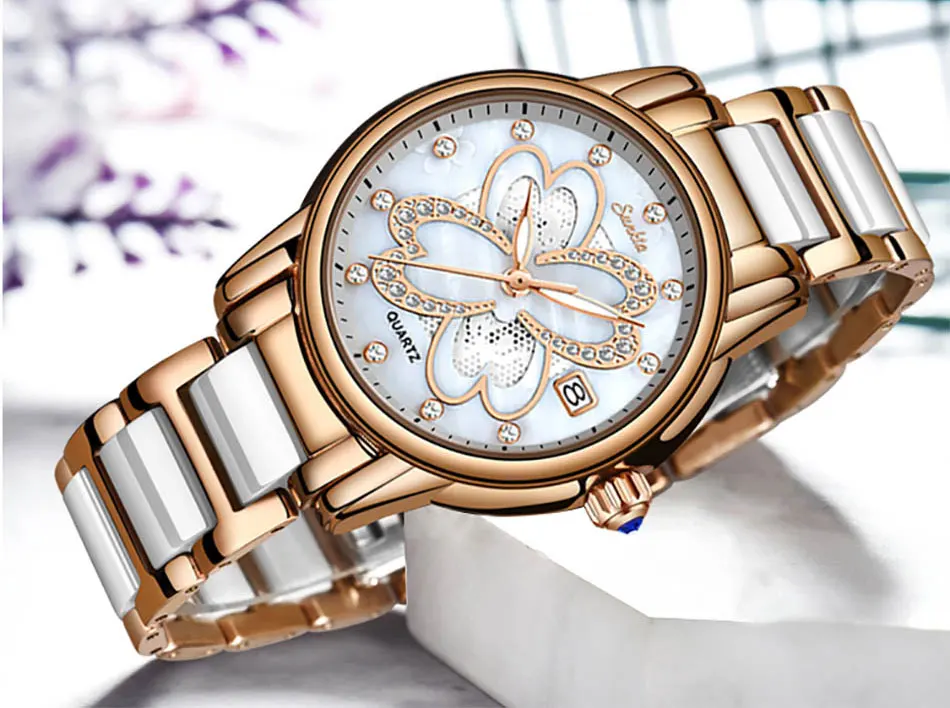 SUNKTA новые часы женские креативные женские часы с керамическим браслетом женские часы Relogio Feminino Montre Femme