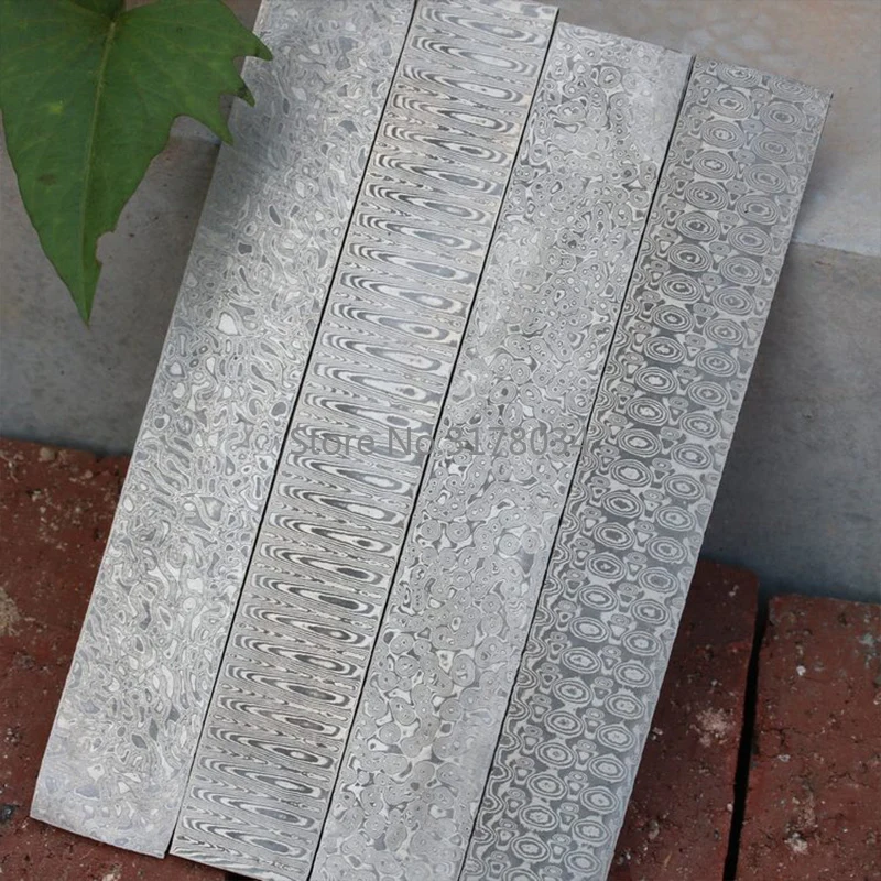 

1 piece Varied DIY knife Making Damascus steel Rose Sandwich Pattern steel Knife blade blank Heat Treatment