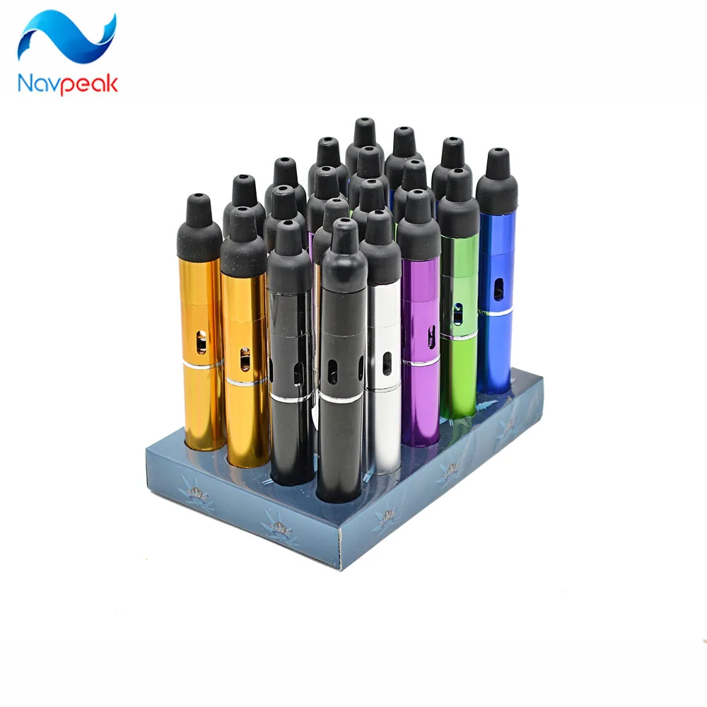 

12pcs/lot cheap e cigs click N vape sneak vape Herbal Vaporizer with built-in Wind Proof Torch danni Lighter
