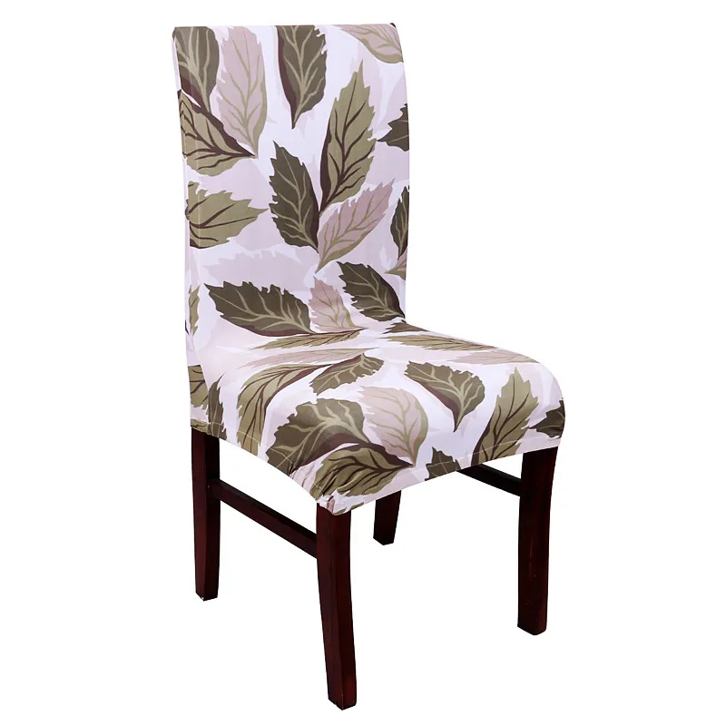 Hyha минималистичные Чехлы для обеденных стульев с растительными листьями и цветочным узором защитный чехол из спандекса, эластичный чехол - Цвет: 24