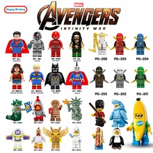 

Hot Singel Super Heroes Ninja Banana Man Penguin people Batman Catwoman Death Knight Legoinges Building Blocks Toys Figures wy30