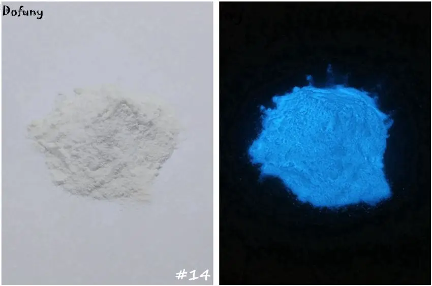 Dofuny 14 цветов Светящийся лак для ногтей порошок светится в темноте дизайн ногтей Блеск фосфорное светящееся пигментное покрытие