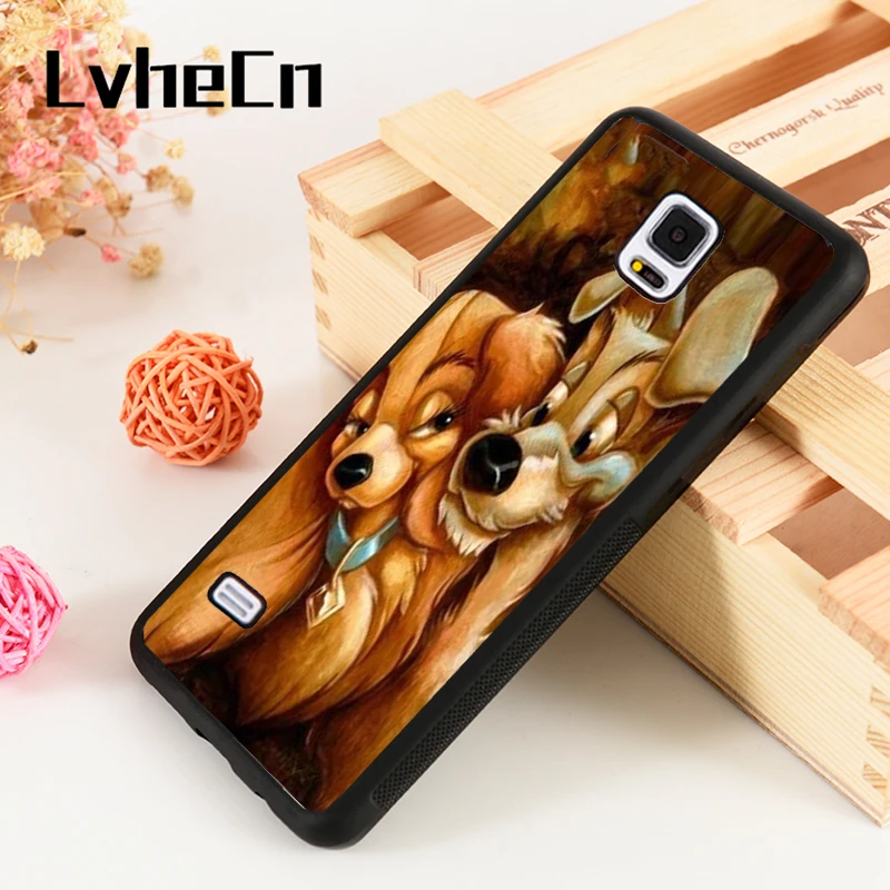 

LvheCn S3 S4 S5 Phone Cover Case For Samsung Galaxy S6 S7 S8 S9 egde plus Note 4 5 8 9 Soft Silicone Lady And The Tramp Love Dog
