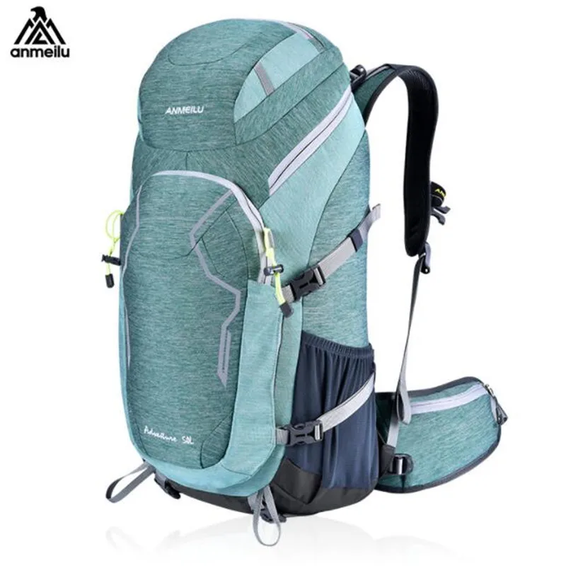 

ANMEILU Outdoor Camping Backpack Mountaineering Travel Backpack Hiking Climbing Hunting 50L Backpacks Free Water Cover Bolsa