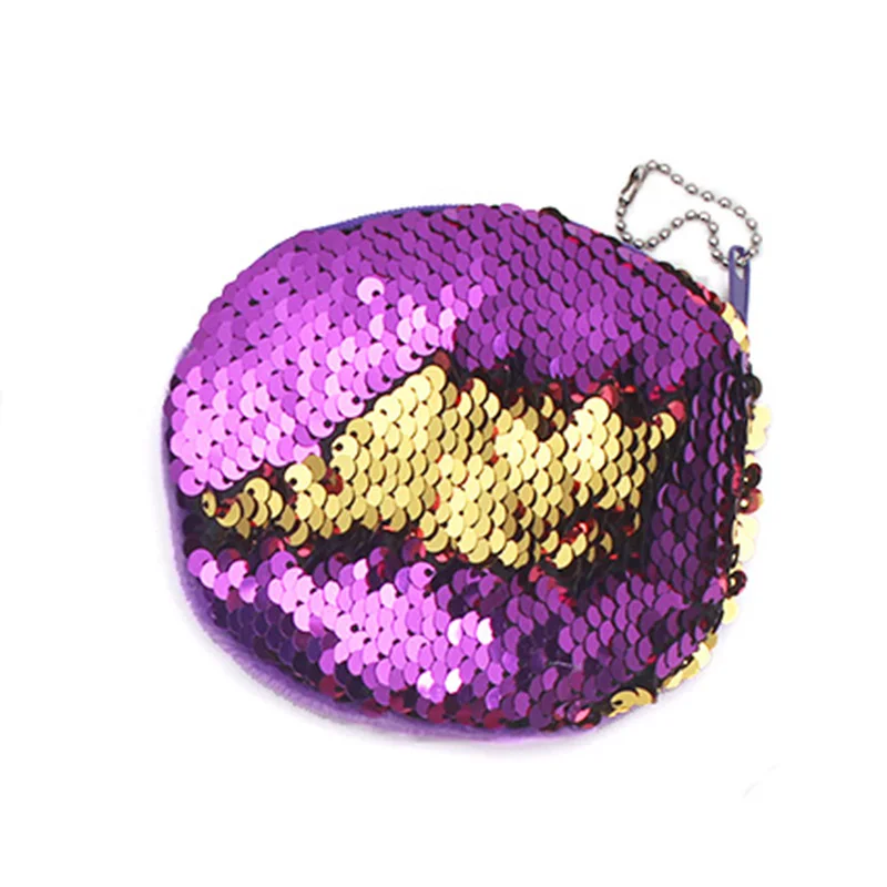 XYDYY New Double Color Sequin Coin Purses Mermaid Paillette Coin Purses