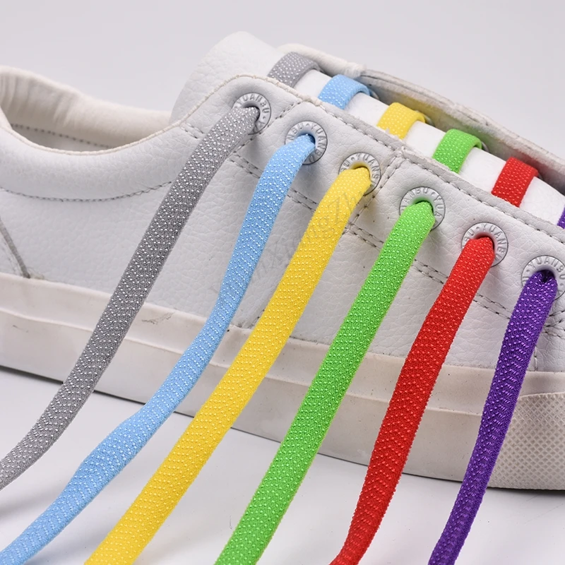 1Pair New Elastic Cross buckle ShoeLaces 1 Second Quick No Tie Shoe laces Kids Adult Unisex Sneakers Shoelace Lazy Laces Strings