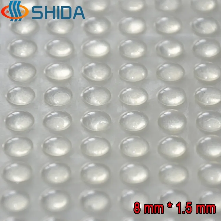 

500 PCS 8*1.5mm Self Adhesive Clear Anti Slip Silicone Rubber Cabinet Feet Pads, Round Furniture Bumper Pads, Shock Absorber