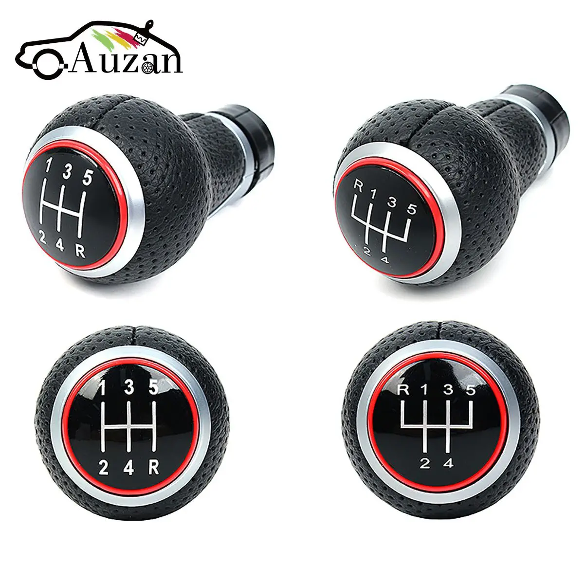 

2 Types 5/6 Speed Gear Shift Knob For Audi A4 S4 B8 8K A5 8T Q5 8R S Line 2007-2015 Manual Leather Red Line