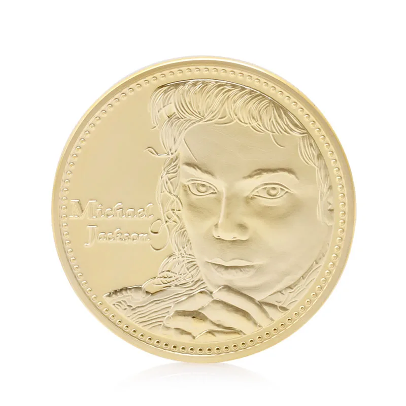 Украшения Позолоченные музыкальные звезды Майкл Джексон памятные монеты художественная Коллекция Сувенирная монета
