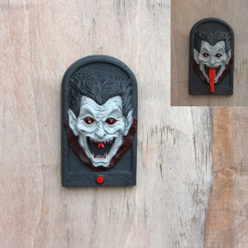 

Halloween Door Decoration Horror Doorbell Skull Witch Vampire Light Up Doorbell Haunted House Scary Sound Light Doorbell