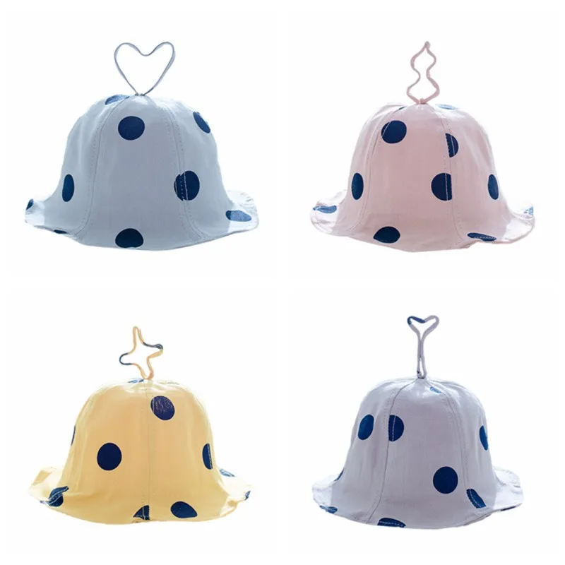 Baby Sun Hat Kids Bucket Hat Children Girls Summer Cotton Cap Printed Outdoor 3-8T