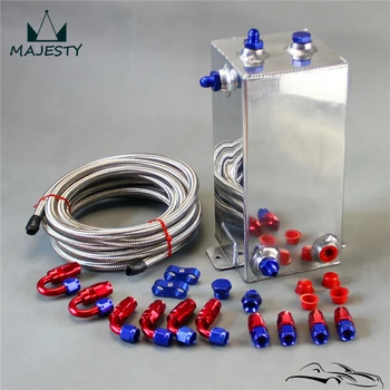 

Universal 4L Surge tank polish Fuel cell 4 Litre Swirl Pot System kit Silver