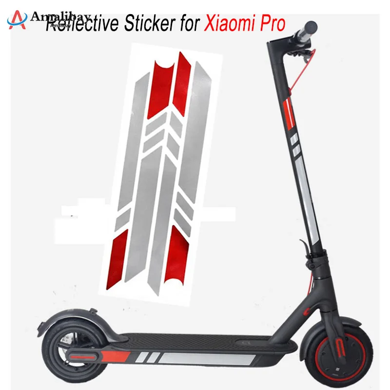 

Xiaomi Pro Reflective Stickers Electric Scooter Pro Reflect Light Tags Paster Decals Night Safety Warning Strip Reflector