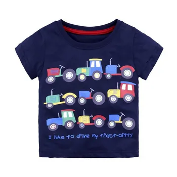 

Children Boy T shirt Print Cartoon Cars Baby Clothing Summer Cartoon Boys Short Sleeve Cotton T shirts for Girls