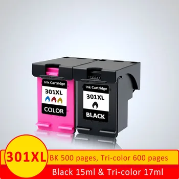 

XiangYu 2Pack 301XL Refill Ink Cartridge Replacement for hp 301 xl CH563EE CH564EE for Deskjet 1000 1050 2000 2050 2510 3000