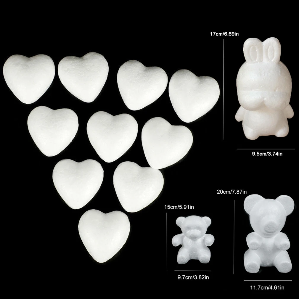 1 шт 200 мм моделирование пенополистирола пенопласт медведь белые шары для поделок для DIY День Святого Валентина вечерние украшения подарки