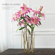 Современный стиль Настольный сложенный цветок стеклянная ваза свадебное декоративное растение бонсай ваза домашний Декор Аксессуары Европа креативная ваза