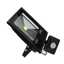 Открытый PIR Регулируемый прожекторов мощностью 10 Вт, 20 Вт, 30 Вт, 50 Вт светодиодный датчик движения, поток светоотражатель AC110V 220 V настенный светильник светодиодный прожектор