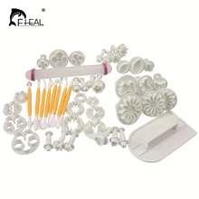 FHEAL 46 шт. Набор форм для торта с помадкой кухонные Инструменты для декорирования выпечки Комплект молдинга Sugarcraft изготовление прессформы для печенья