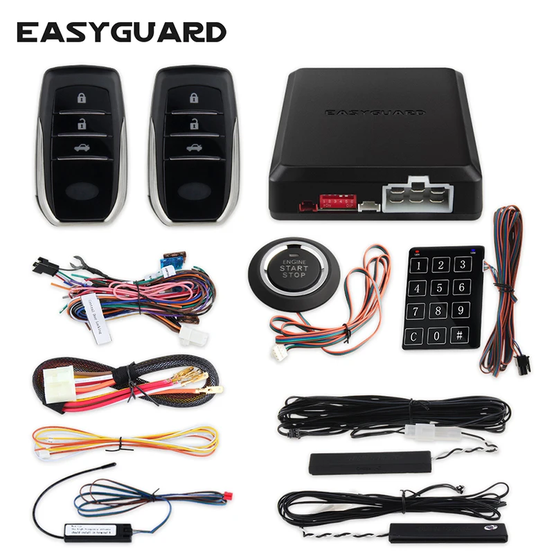 EASYGUARD компания smart key автомобильный БЕСКЛЮЧЕВОЙ сигнализация с дистанционным