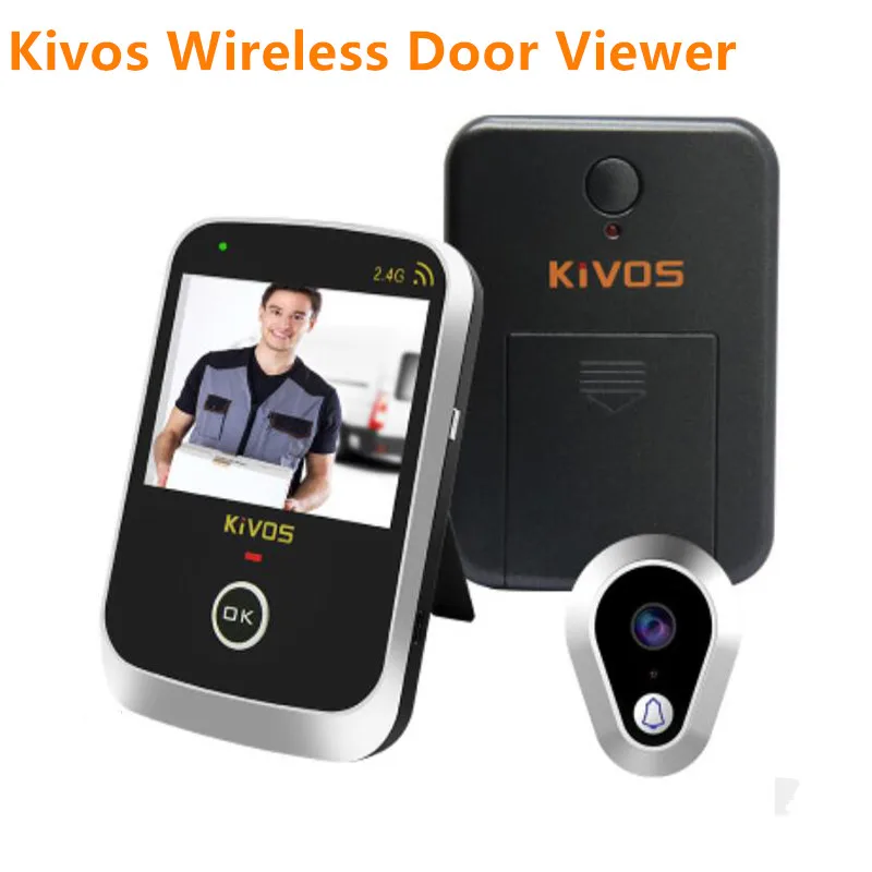

KiVOS 3.5" Digital Door Eye Peephole Wireless Door Viewer 2.4GHz Video Doorbell Camera Monitor for Home Apartment
