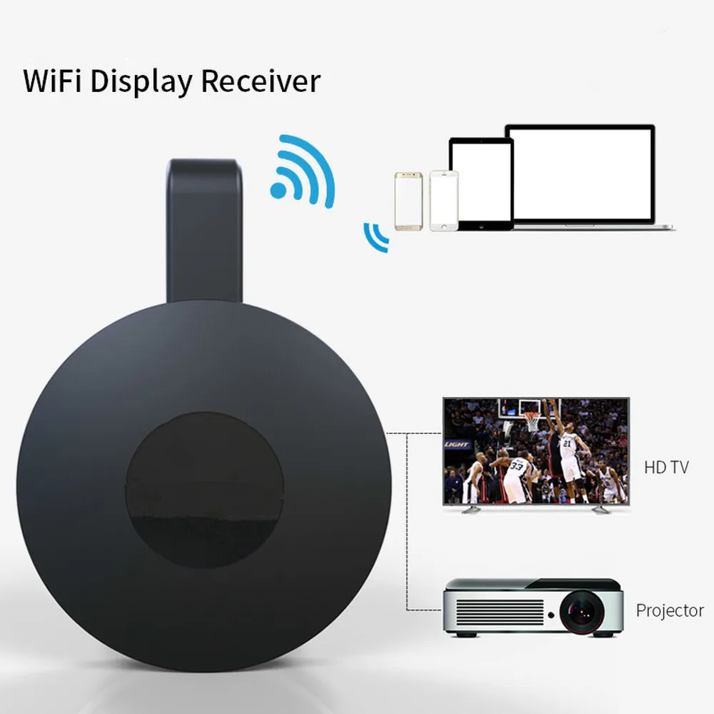 2019 hotest WiFi Display Dongle Media Streamer TV Bastone Audio HDMI Miracast Mirascreen