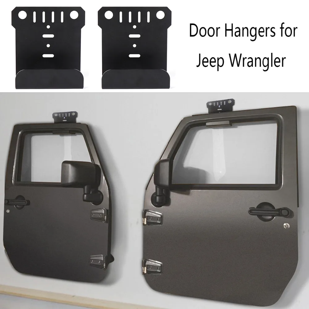 Baratos Colgador de puerta soporte de almacenamiento conjunto de 2 colgadores para jeepWrangler CJ YJ TJ LJ JK JKU todos los nuevos JL construido para Jeep