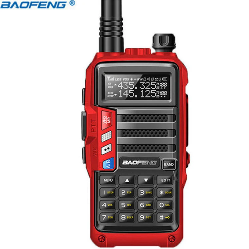 BaoFeng UV-S9 мощная рация CB радио трансивер 8 Вт 10 км дальность действия портативная радио для охоты лес город обновление 5r - Цвет: red