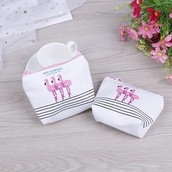 

New Velishy Women Wallet Girl Canvas Coin Purse Cute Flamingo Zipper Change Bag Purses And Wallets Coin Purses Wholesale