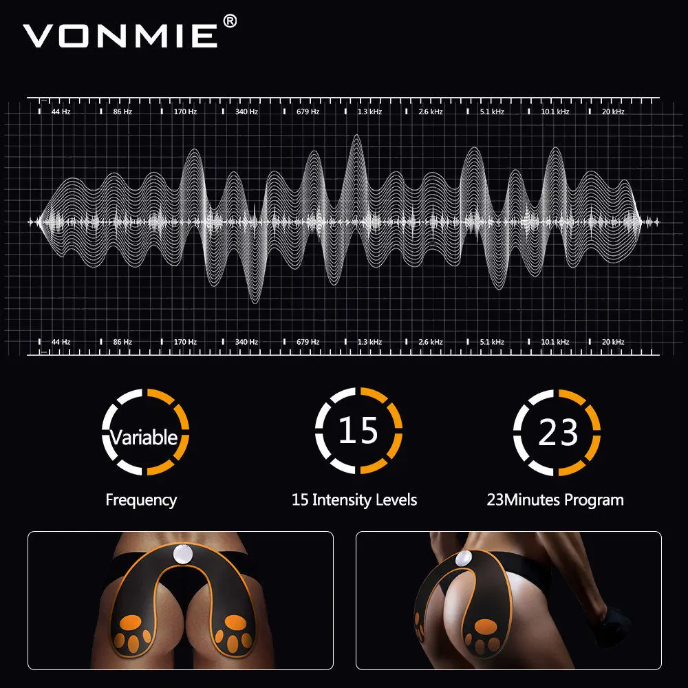 VONMIE EMS тренажер для бедер стимулятор мышц ABS фитнес ягодицы Электрический