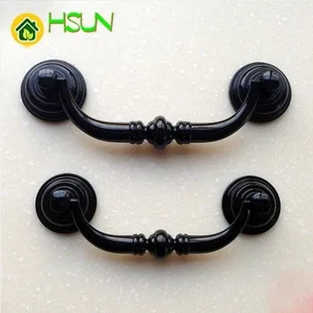 

Unique Drawer Pull Dresser Handles Black Bail Pull Door Pulls Handles / Cabinet Handles Kitchen Hardware