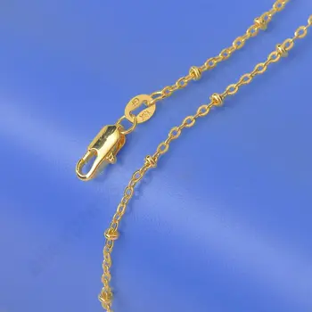 

New Fashion Good Grade Yellow Gold Filled Chains Necklace 5PCS Lot GF Stamped For Pendant Chain With Lobster Clasps 18"