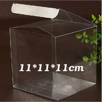 

11*11*11cm DHL fast shipping Transparent Clean PVC box/The plastic cube boxes Gift Pastry biscuit boxes Display case100pcs/set