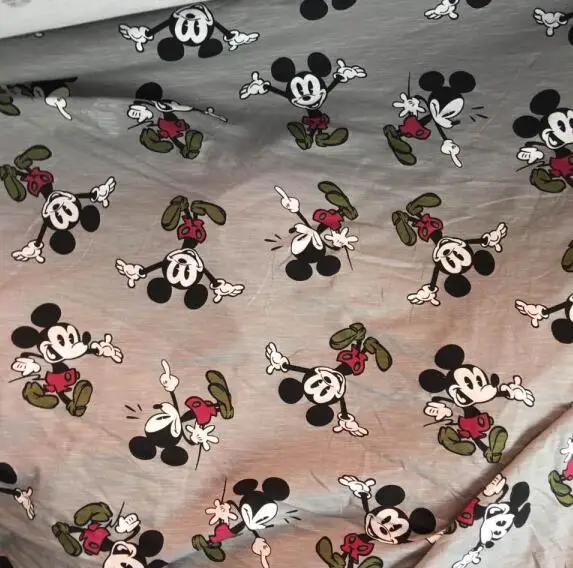 

Mickey Elasticity LYCRA knitted cotton fabric For Sewing Fat Quilting Patchwork boy child Cloth Kid Textile 100*165cm
