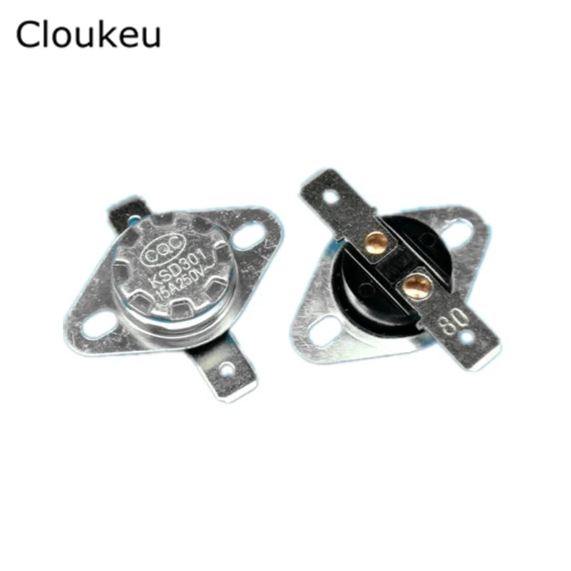 5Pcs KSD301 15A250V Temperature Switch Thermal control Normally Closed