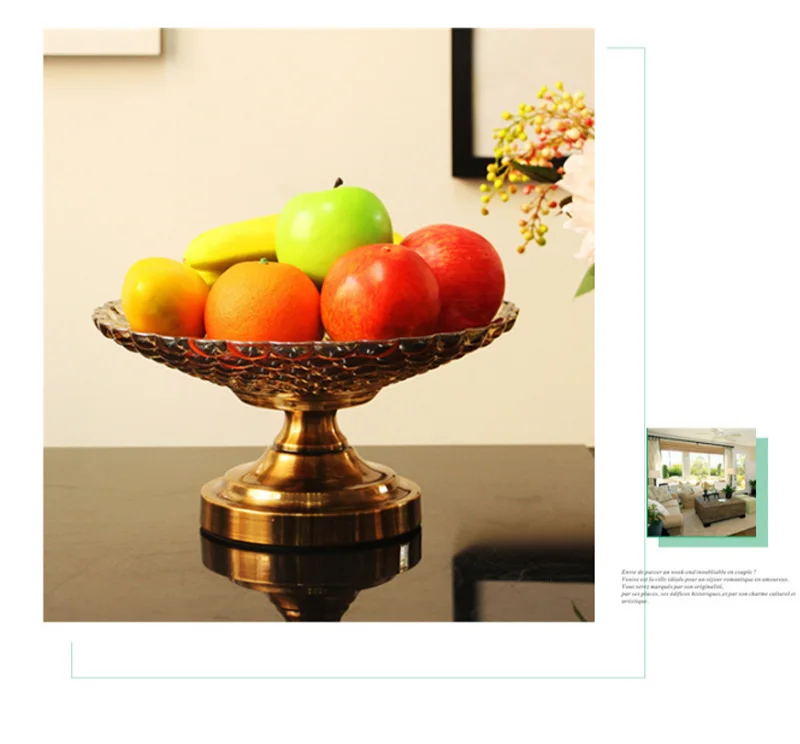 Превосходное качество стеклянное украшение ремесло миска для фруктов блюдо домашний деко гостиная обеденный стол украшения аксессуары современные