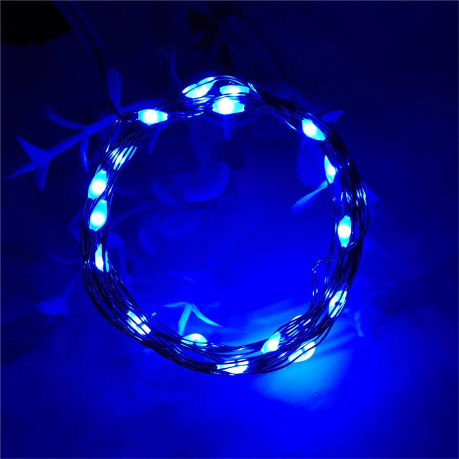 2M 20LEDs String Light Battery Operated Copper Wire Fairy Lights For Christmas Wedding Party Decoration