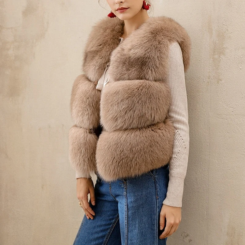 Buy ETHEL ANDERSON Real Fox Fur Vest Fur Gilet Womens