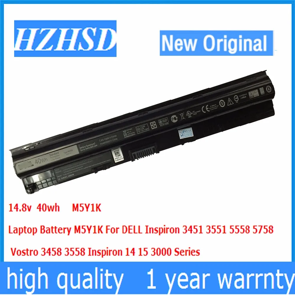 Новый оригинальный аккумулятор M5Y1K 14 8 в 40 Вт/ч для ноутбука DELL 3451 3551 5558 5758 Vostro 3458 3558