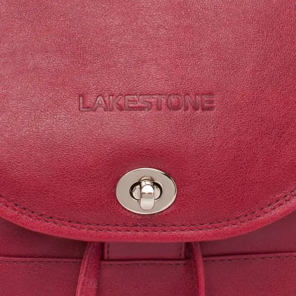 LAKESTONE женский кожаный рюкзак MAGGS RASPBERRY