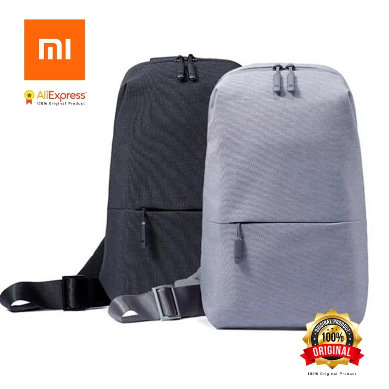 Original Xiaomi Backpack Sling Bag Leisure Chest Pack Small Size Shoulder Type Unisex Rucksack Crossbody Bag 4L Polyester