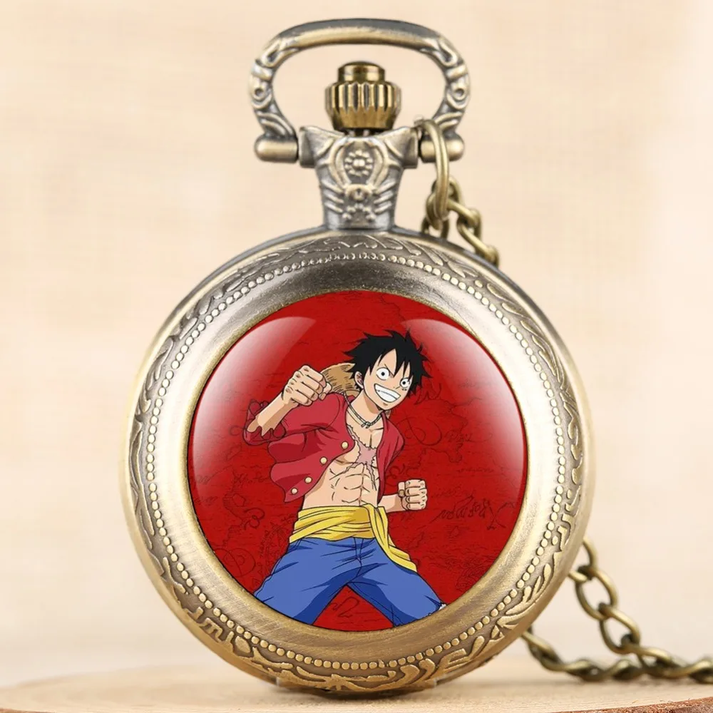 Один кусок Monch D. Luffy кварцевые карманные часы Cool Fob часы Ожерелье Подвеска для женщин мужчин лучшие подарки для Дети Девочка