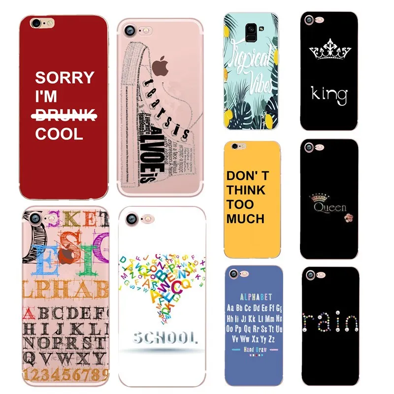 Lovely Funny Words Coque For phone case iphone 10 X Case Soft Silicon Cover iPhone 7 8 7plus 8plus 6 6s 5 5s se Funda Shell |