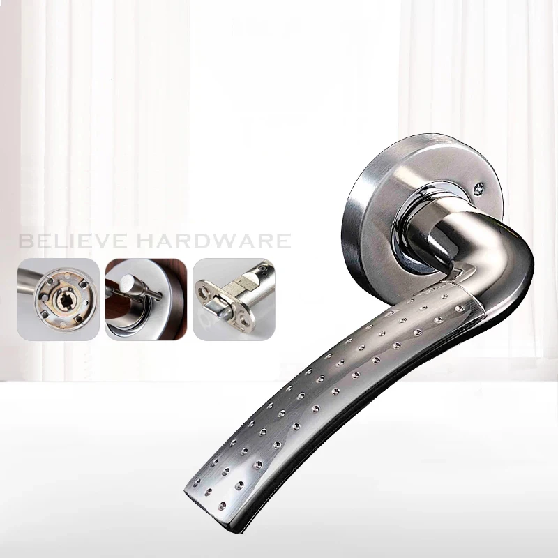 

KINLONG-W6052732 Mechanical Interior Shower Door Lock Without Keys Lever Handle Locks For Wooden/Frame/Metal Doors