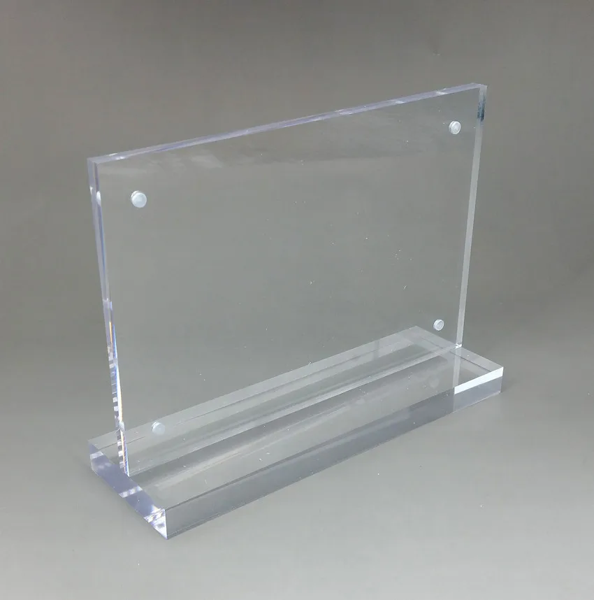 220x110mm Clear Acrylic Sign Display Paper Card Label Holder Horizontal T Stands 20pcsin