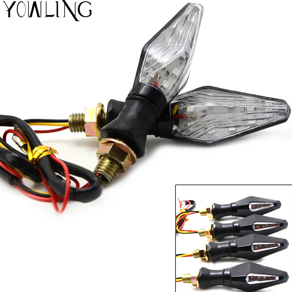 Universal Motorcycle Plastic Arrow Shaped Stalk Turn Signal Indicator Light Bulb Light 12V LEDs Energy Saving Long Lifespan